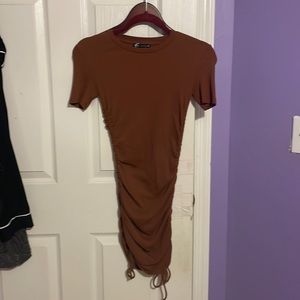 Zara ruched bodycon dress